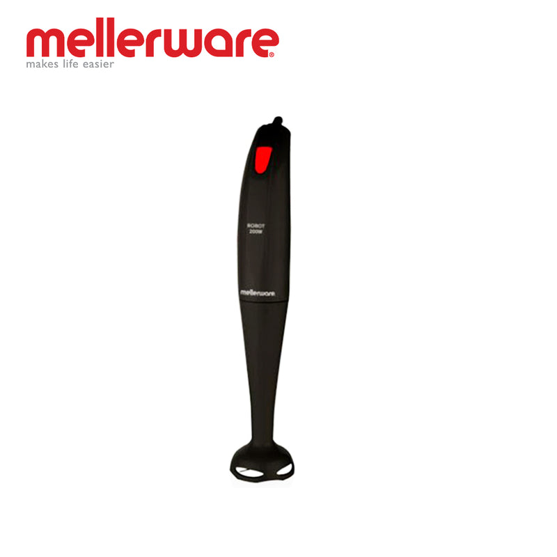 mellerware stick blender plastic black single speed 200w "robot 200"