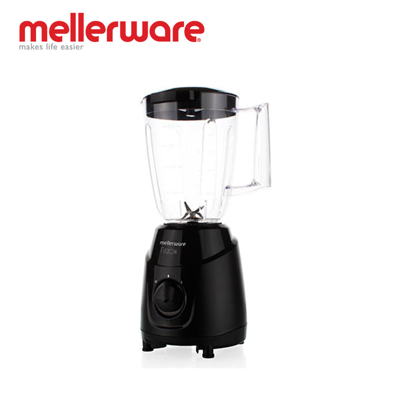 mellerware jug blender plastic black 1l 300w "fusion"