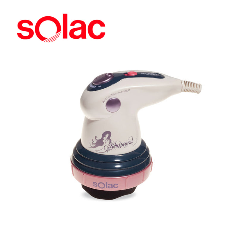 SOLAC MASSAGER WITH ATTACHMENTS PLASTIC WHITE W "SCULPTURE"