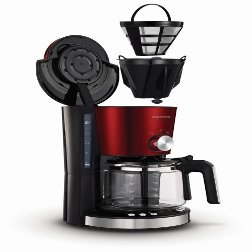 Morphy Richards Coffee Maker Drip Filter Digital Red 1.2L 1000W "Evoke"