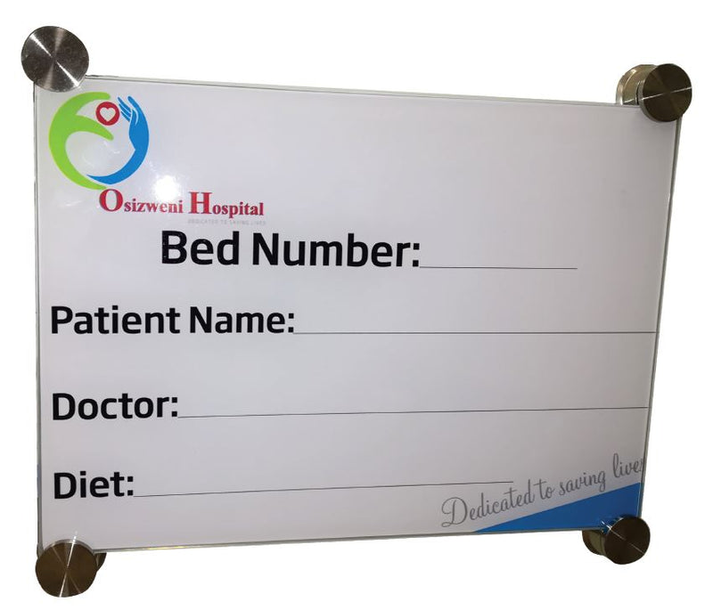 Hospital Glass Bed Board with Print