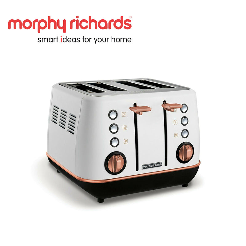 Morphy Richards Evoke Special Edition White and Rose Gold 4 Slice Toaster