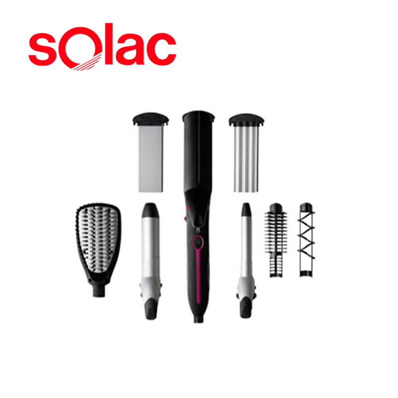 SOLAC HAIR CURLER 7 IN 1 BLACK 50W "EXPERT TOTAL STYLE"