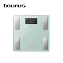 TAURUS Bathroom Scale Battery Operated Glass Teal 180kg 3V "Syncro Glass Complete"