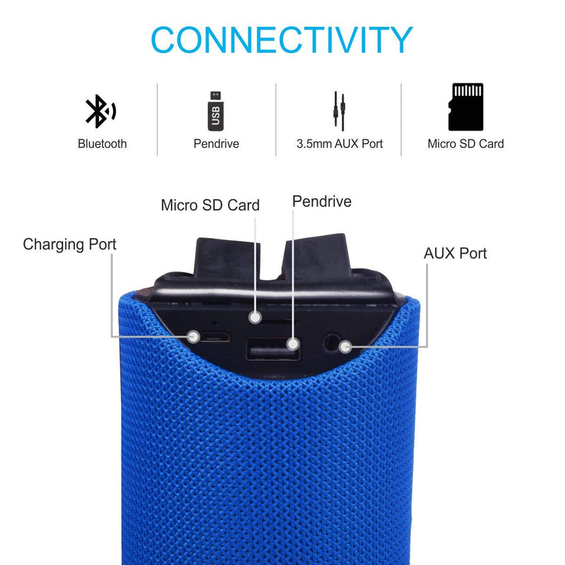 T&G G-113 Portable Bluetooth Speaker with Powerful Stereo Sound