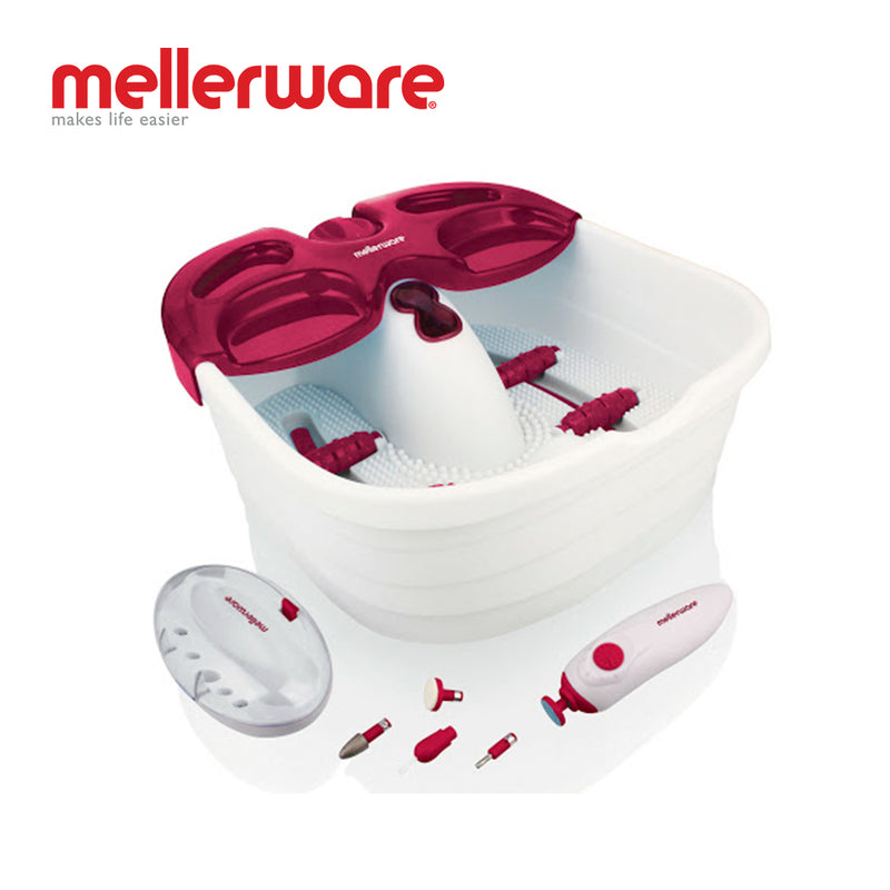 mellerware 7 piece pamper pack set with foot spa