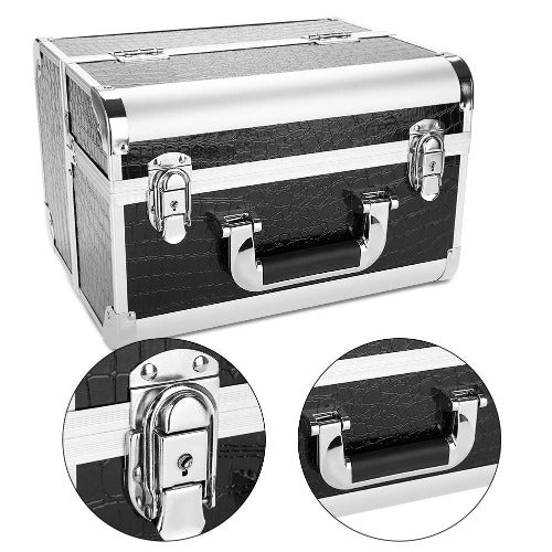 Foldable Beauty Case With 4 Trays