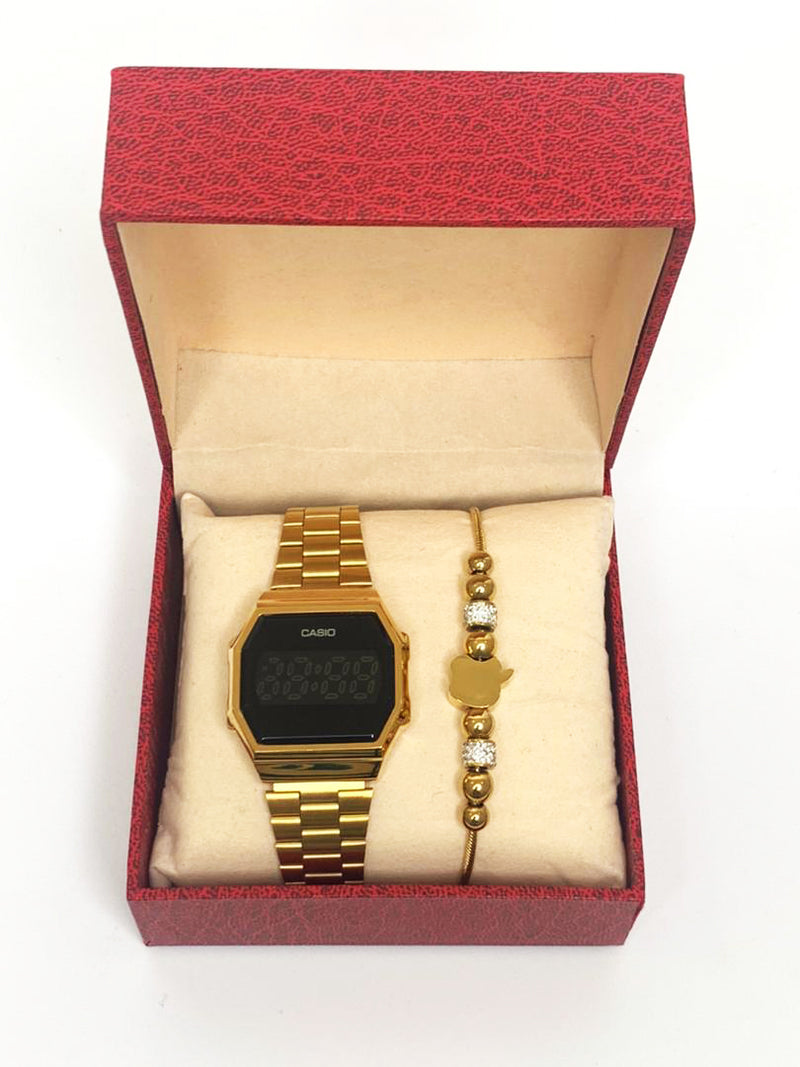 Casio Gold Watch + Bracelet