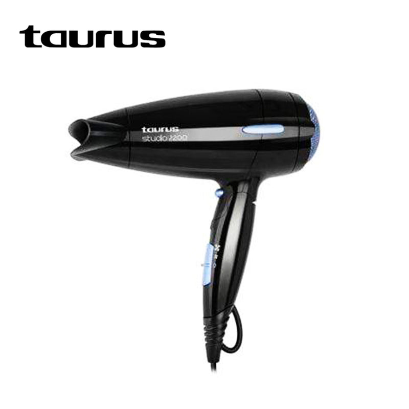 TAURUS Hair Dryer With Diffuser Black 2200W "Studio 2200"