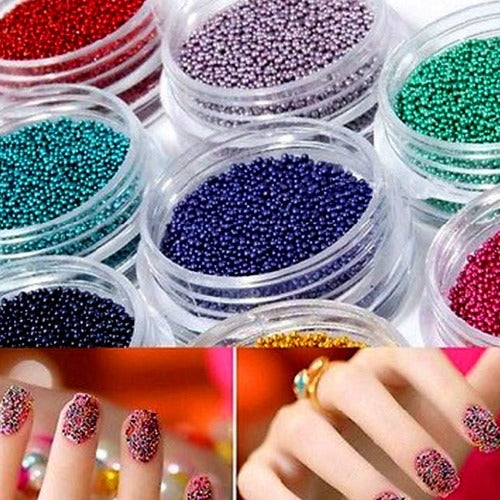 12 Color Mini Balls Nail Arts