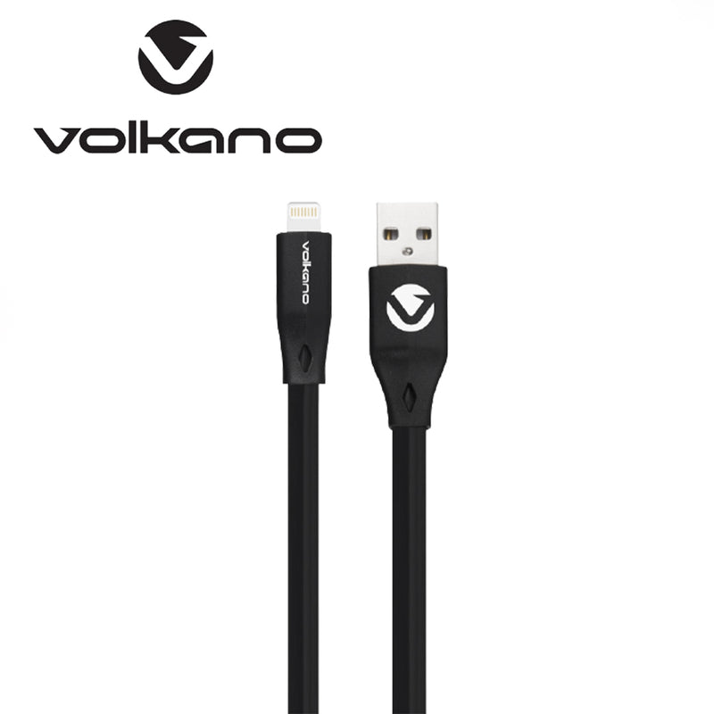 Volkano Slim Lightning Cable 1.2m Blk