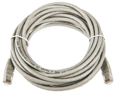 Rhinocables CAT 5e Ethernet Cable 30ft White - High Speed Internet LAN Network Cord