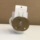 African Map Wood Earring