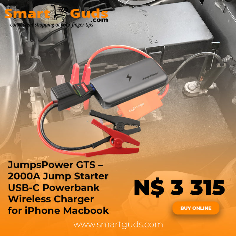 JumpsPower GTS –Power bank full 10000mha Jump Starter USB-C Powerbank PD45W QC18W Wireless Charger for iPhone,Samsung,huawei, Macbook