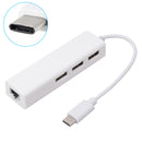 TYPE-C ETHERNET ADAPTER WITH 3 PORT USB HUB