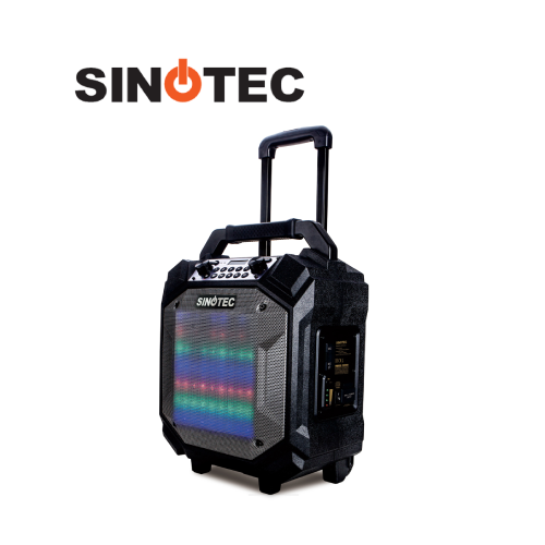 SINOTEC 100W RMS PORTABLE TROLLEY SPEAKER WITH BLUETOOTH (BTS-512)