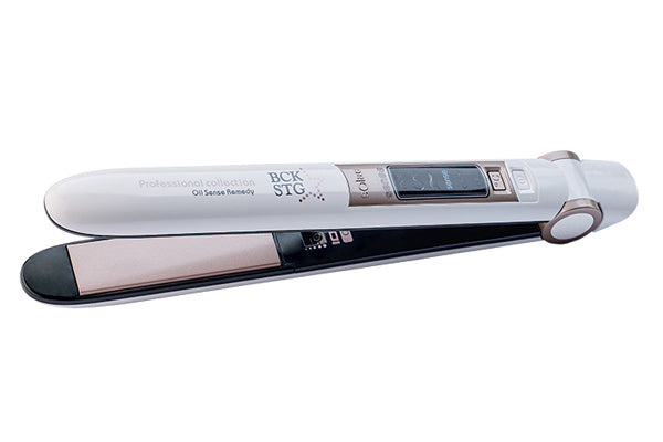 SOLAC HAIR STRAIGHTENER ADJUSTABLE TEMPERATURE CERAMIC WHITE "OIL SENSE REMEDY"