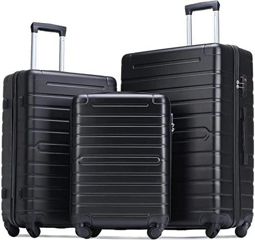 3 Piece Hard Expandable Spinner Luggage Set L-27 inch