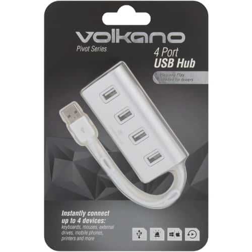 Volkano Pivot Series 4-Port USB Hub