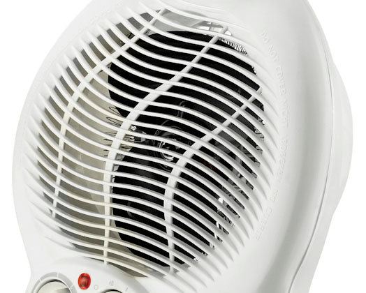 mellerware white/black floor fan heater