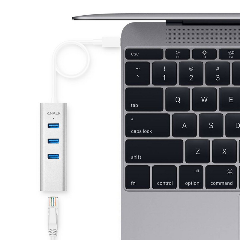  Anker USB C to Gigabit Ethernet Adapter, Aluminum