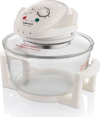 mellerware convection cooker adjustable temperature glass white 12l 1400w "turbo cook"