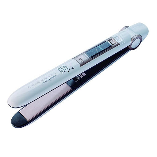 SOLAC HAIR STRAIGHTENER ADJUSTABLE TEMPERATURE CERAMIC WHITE "OIL SENSE REMEDY"